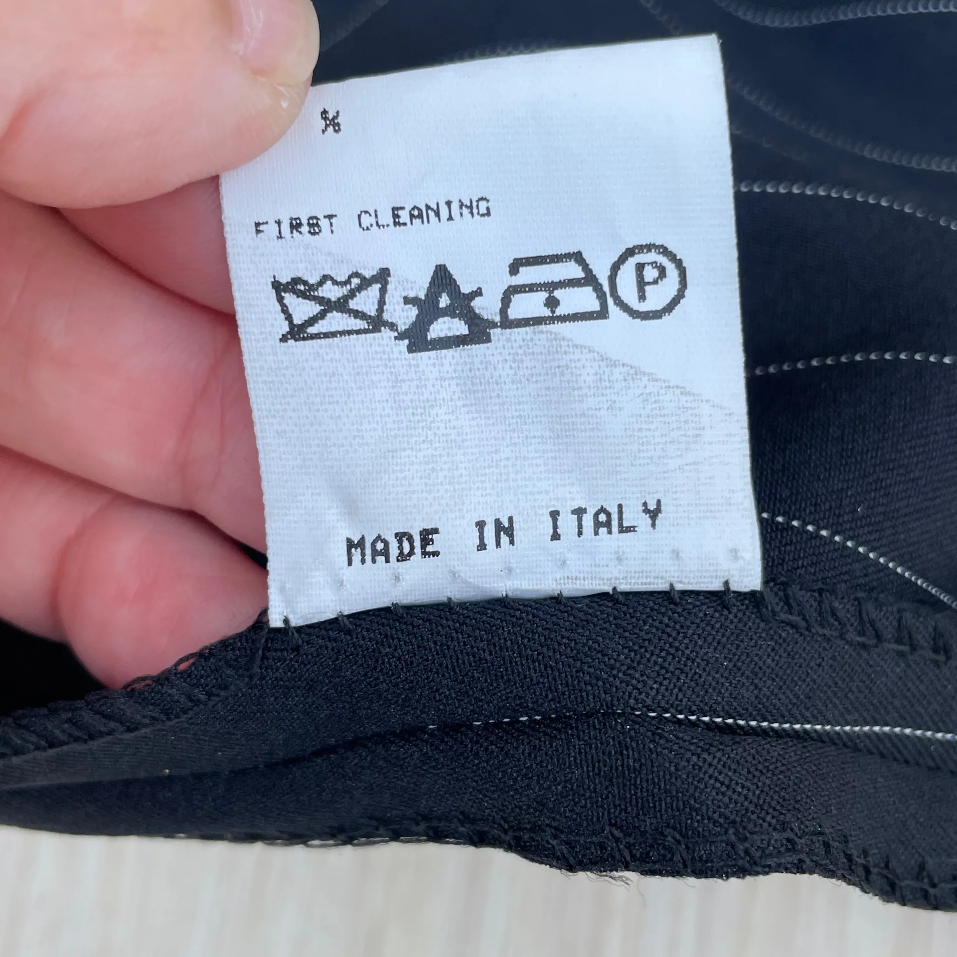 Elisabetta Rogiani black pinstripe trousers pants size IT 42 US 6 small 26” - Image 8