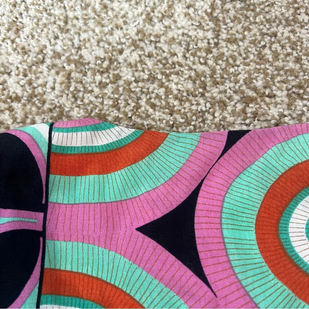 Anthropologie Kenzie Asymmetrical Retro
Mod Geometric Print Midi Dress Size 8 - Image 10