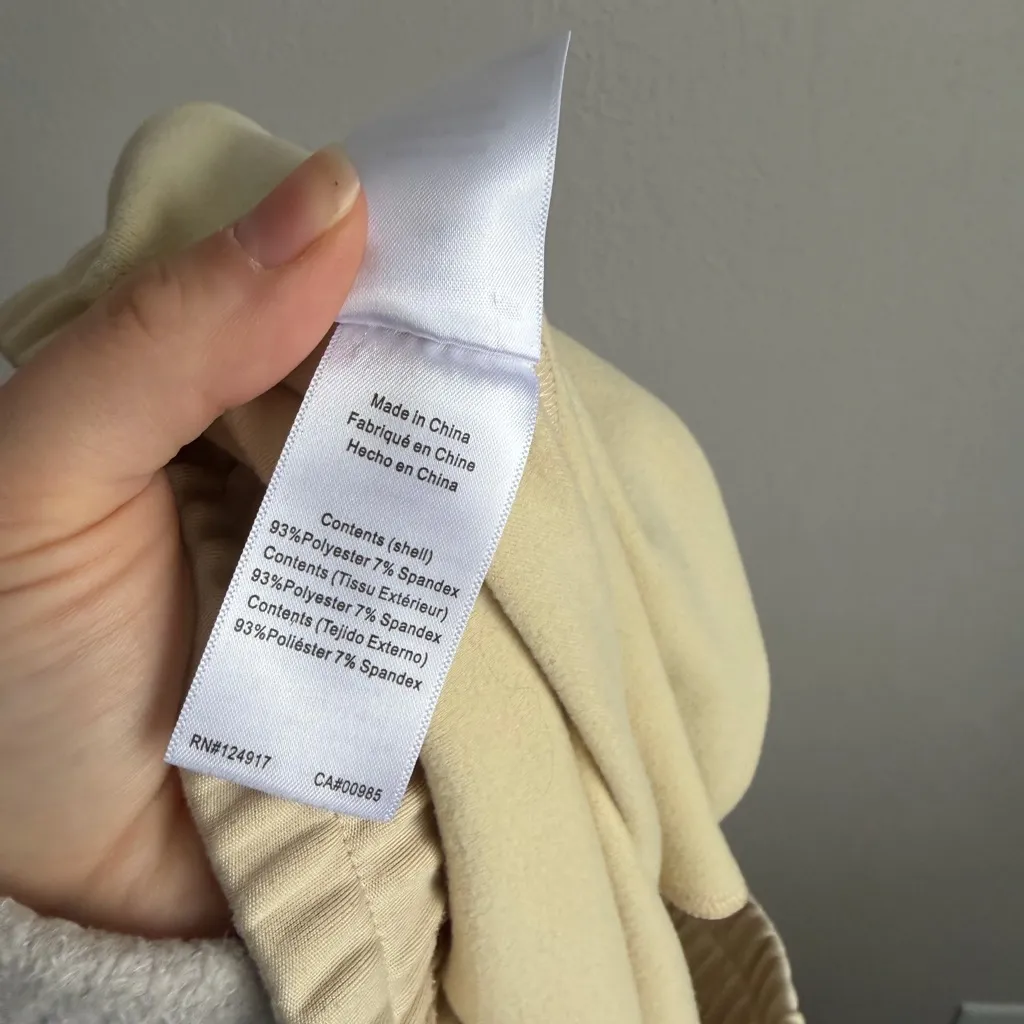 WeWoreWhat Cream Biege Terry Boyfriend Sleek Jogger Sweatpants Womens M - Image 7