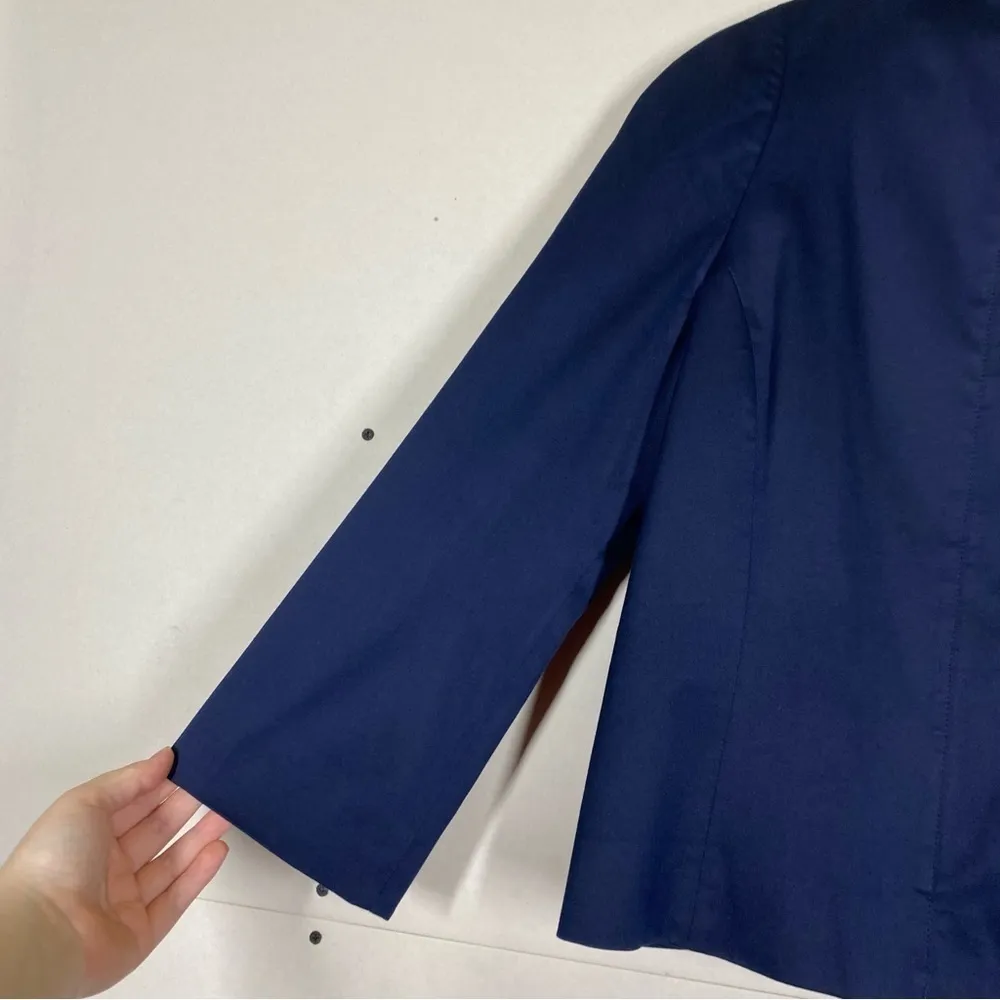 Philippe Adec Paris Navy Blue Full Zip Jacket Size 10 - Image 5