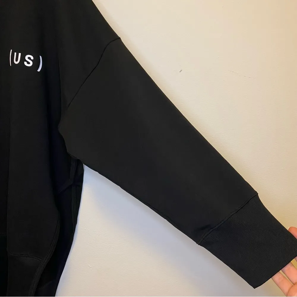 UNIVERSAL STANDARD Fiona Side Slit Pullover Sweatshirt Black Sz Medium Oversized - Image 6