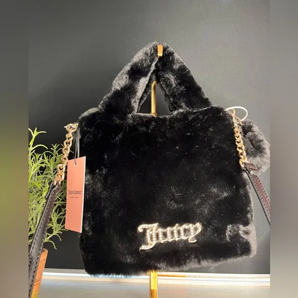 Juicy Couture Fluffy Mini Tote Bag With Removable Crossbody Strap NWT - Image 2