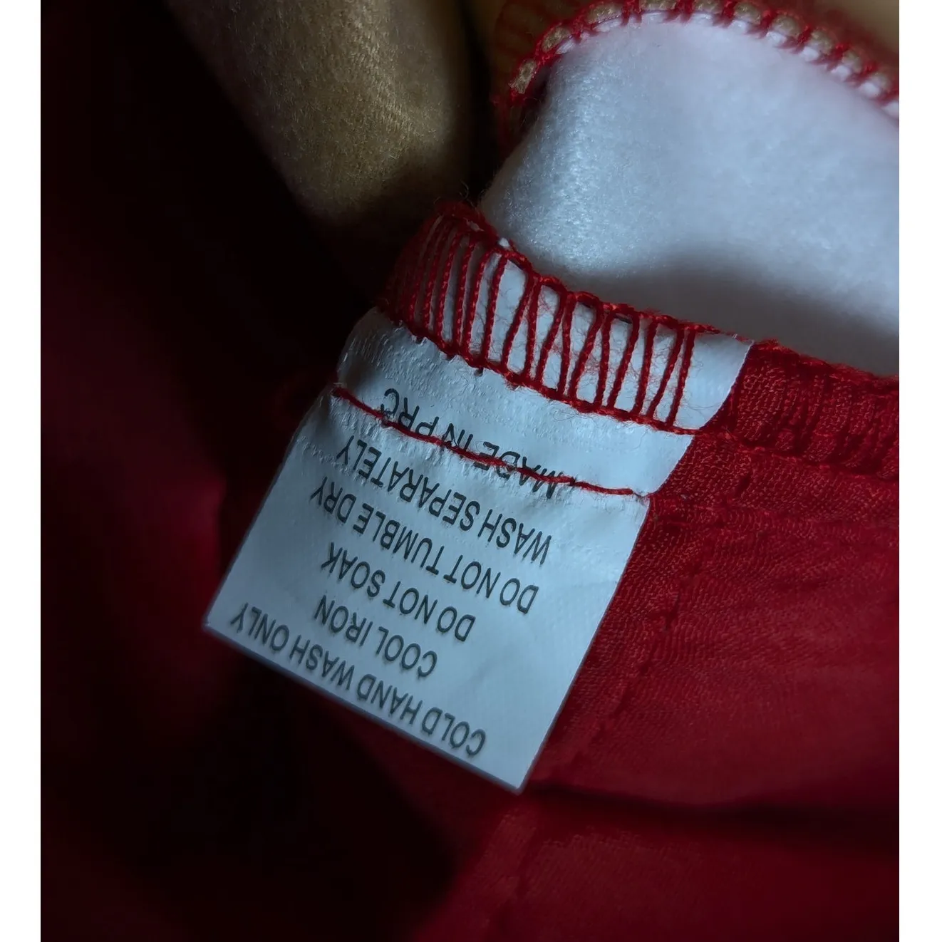 Jagger & Stone Faux Leather Pants Red White Stripe Size 2 (Runs Small) - Image 5