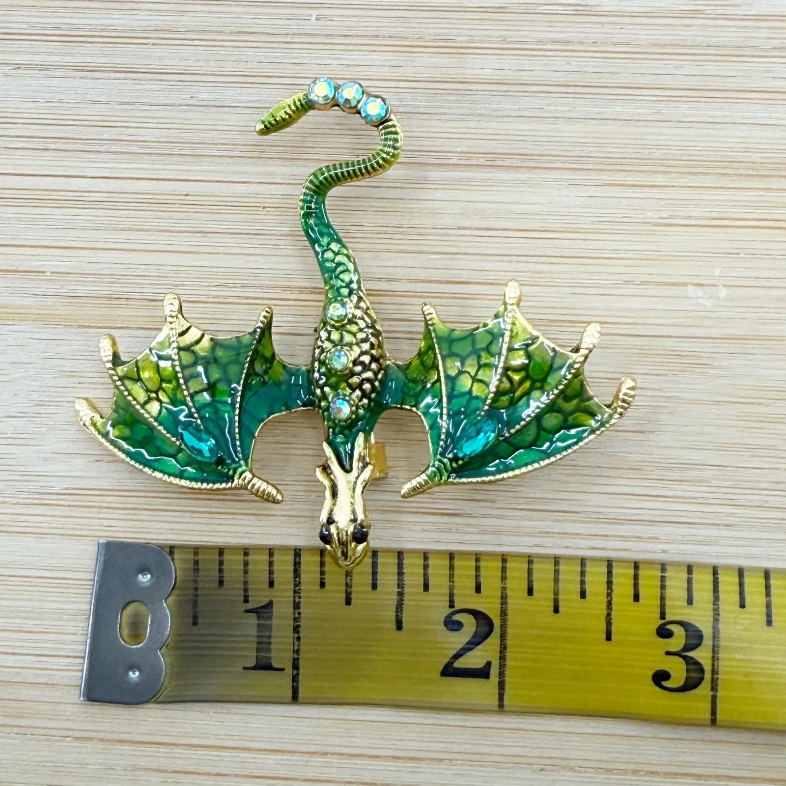 Green Dragon Pin, Dragon Brooch, Dragon Enamel Pins, Dragon Age Pin - Image 4