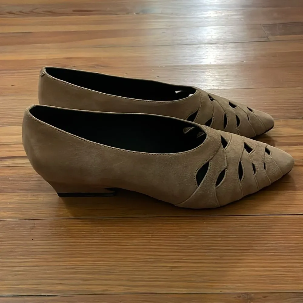 Jeffrey Campbell Handmade Ibiza Last Tan Suede Leather Pump Shoes Womens Size 9 - Image 5
