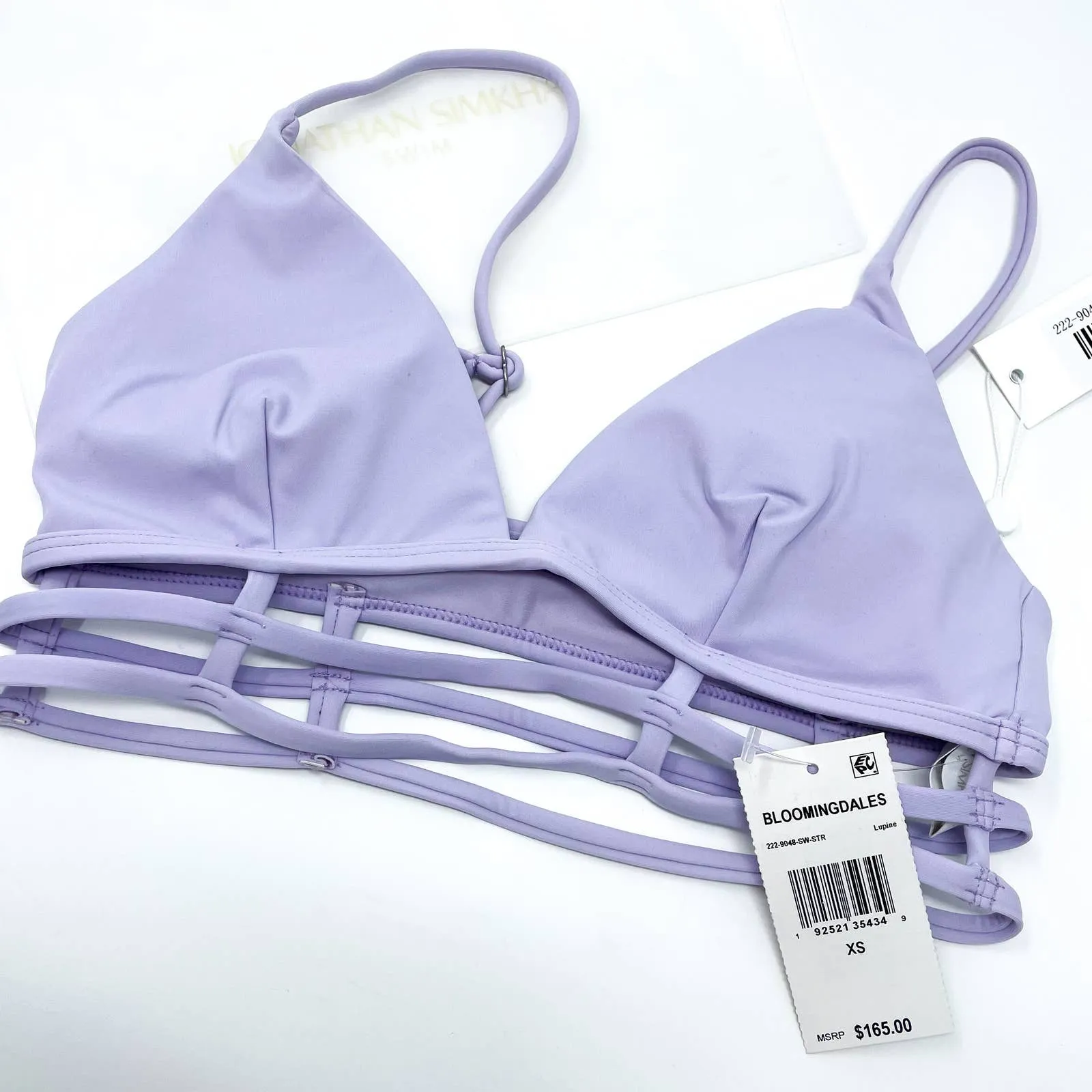 Johnathan Simkhai Lilac Eunice Strappy Bikini TOP Purple Size XS - Image 3