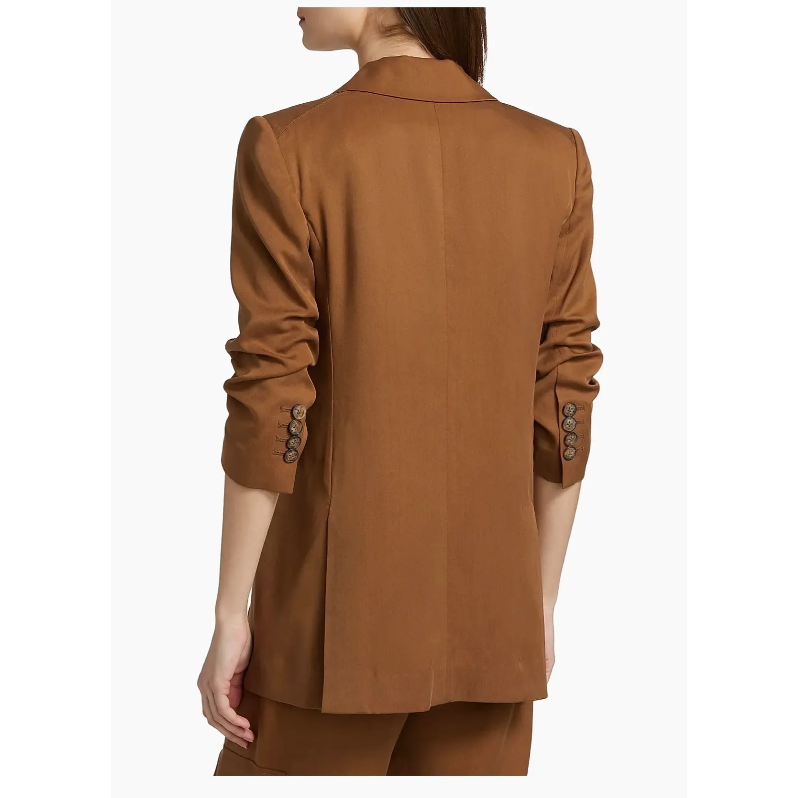 NEW Veronica Beard Rupert Blazer Womens 10 Whisky Brown Double Breasted - Image 4