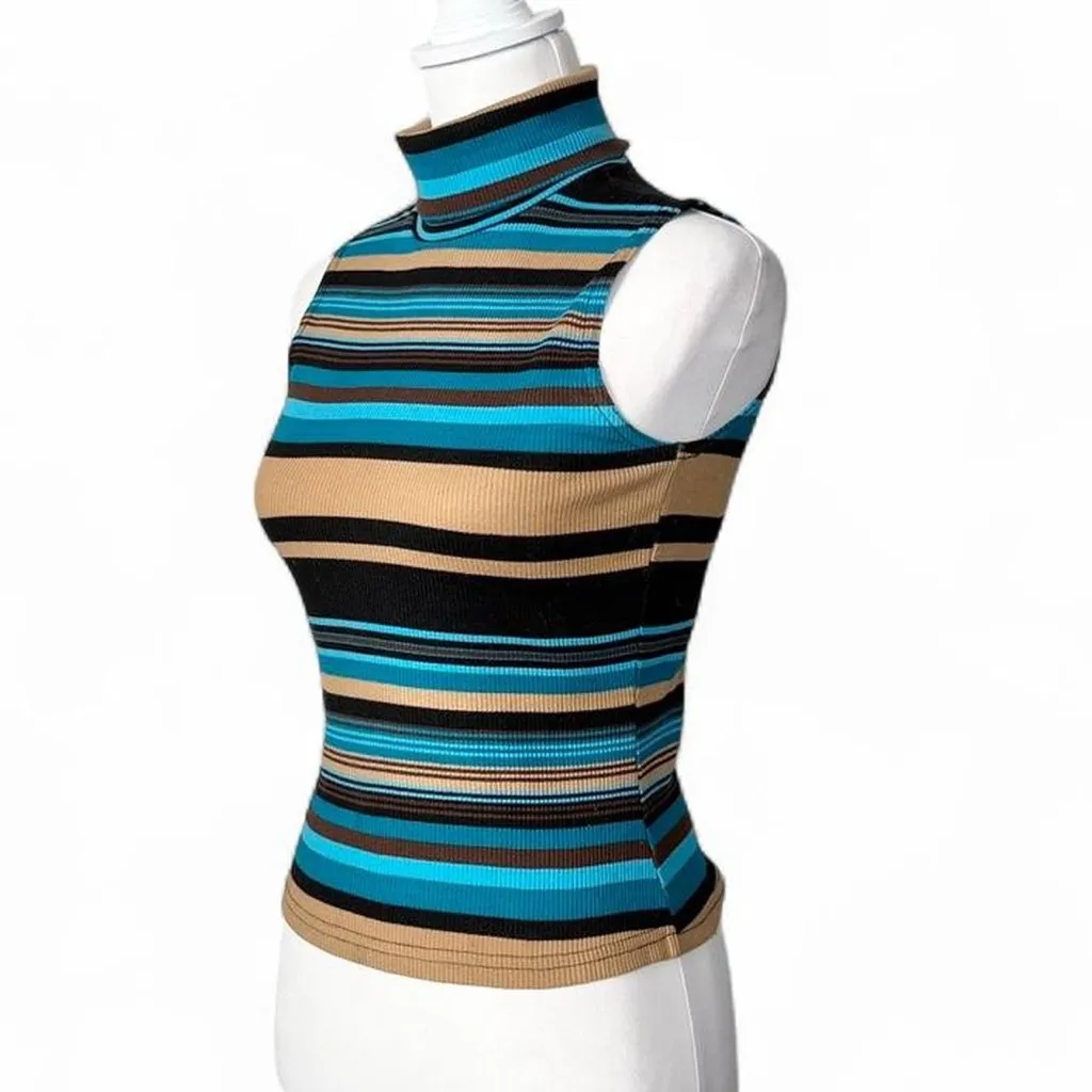 Vintage Striped Turtleneck - Image 2