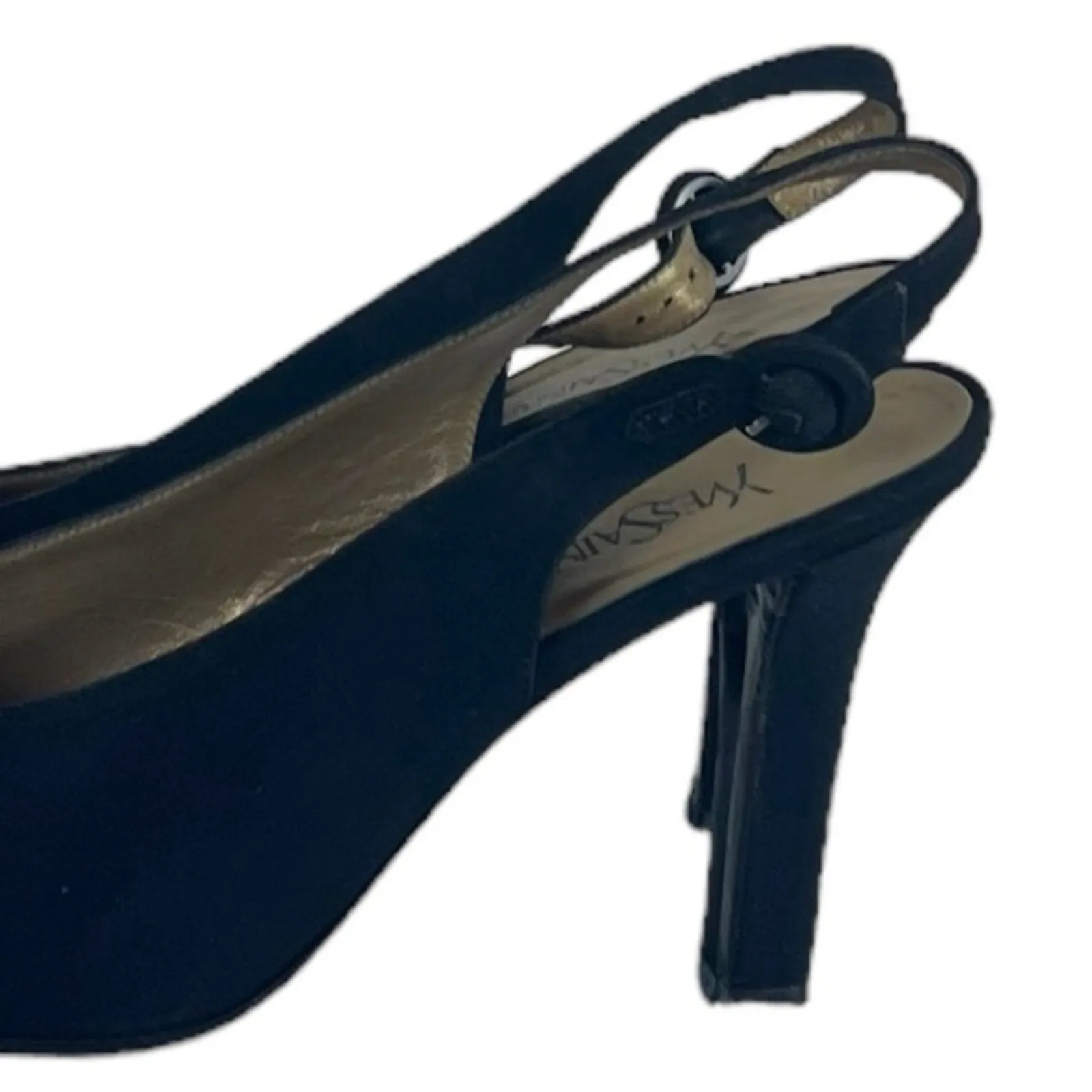 Yves Saint Laurent YSL Vintage Black Slingback 4” Heels Pumps Women’s Size 8N - Image 7