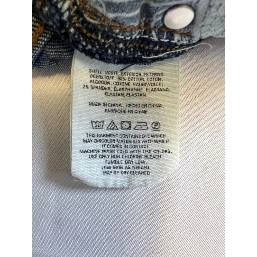 Pilcro and the Letterpress Stet Slim Ankle Distressed Jeans Dark Wash Sz 28 - Image 4