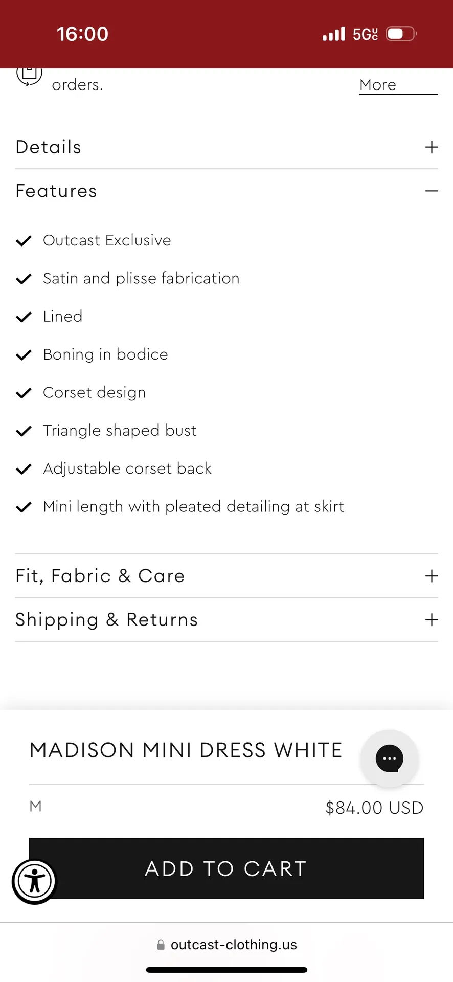 Outcast Madison Mini Dress White Size M - Image 8