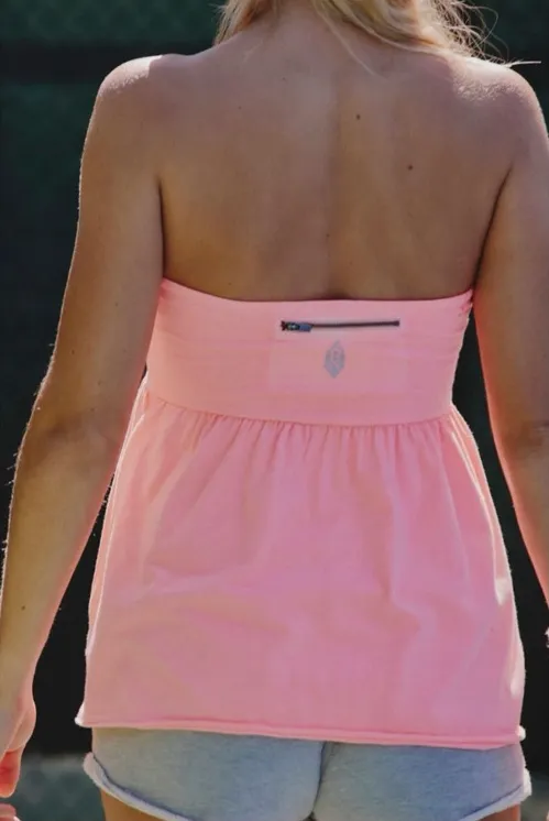 NWOT Free People FP Movement Hot Shot Babydoll Tube Top - just peachy - small - Image 3