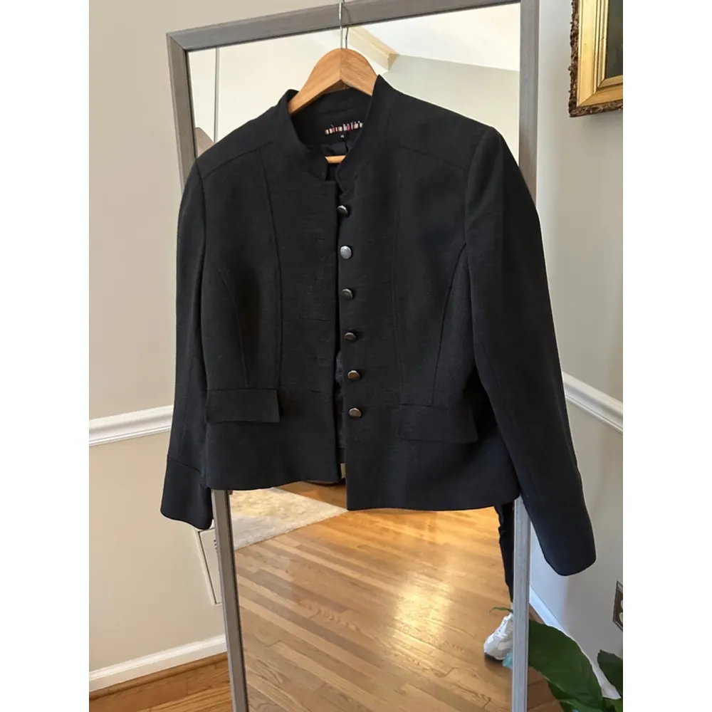 Women's Balia Black‎ Blazer Jacket Size M Black - Image 2