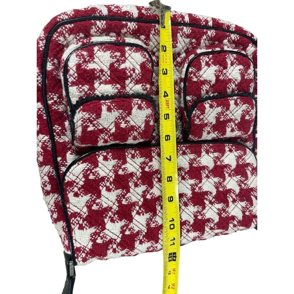 Vera Bradley Red Tweed Houndstooth Limited Edition Crossbody Shoulder Purse - Image 7