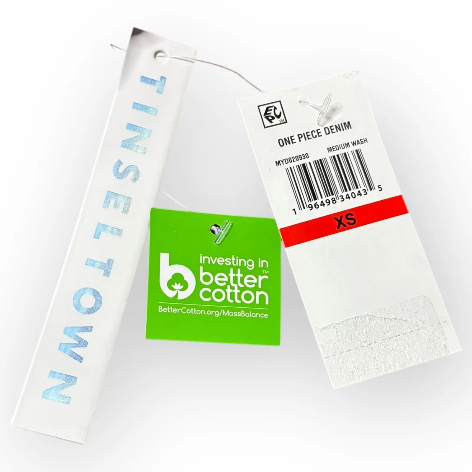 Tinsel Town Denim Dress Mini Bodycon Sleeveless Square Neck Blue XS - Image 4