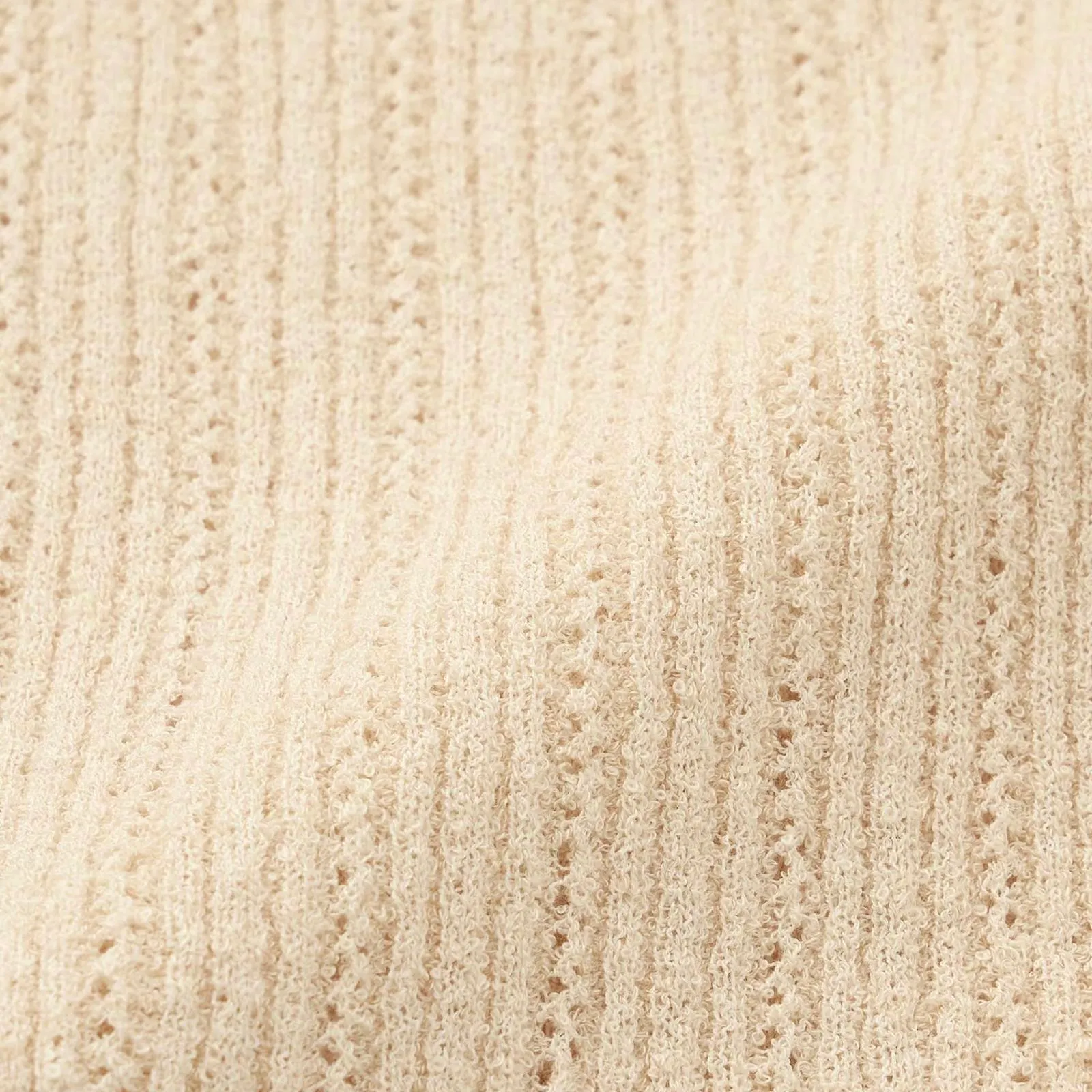 Uniqlo GU Loop Boucle Yarn Semi-Sheer Long Cardigan Beige NWT - Image 4