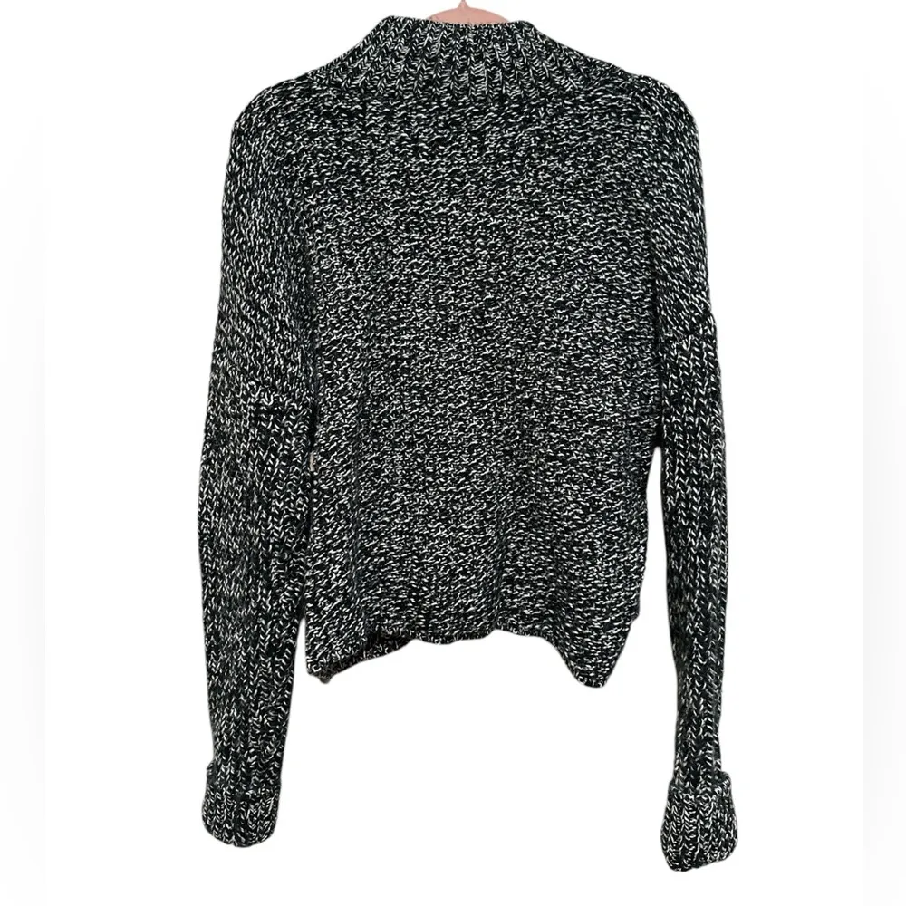 ANTHRO REVOLVE JOHN + JENN BRYCE CHUNKY BLACK WHITE MOCK TURTLENECK SWEATER L - Image 3