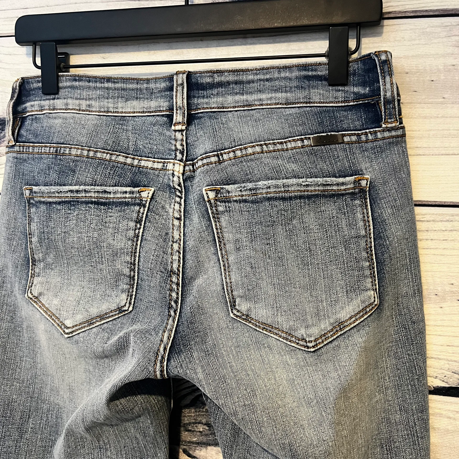 KanCan USA KanCan Clairie Mid Rise Distressed Button Fly Boyfriend Jean  - Image 10