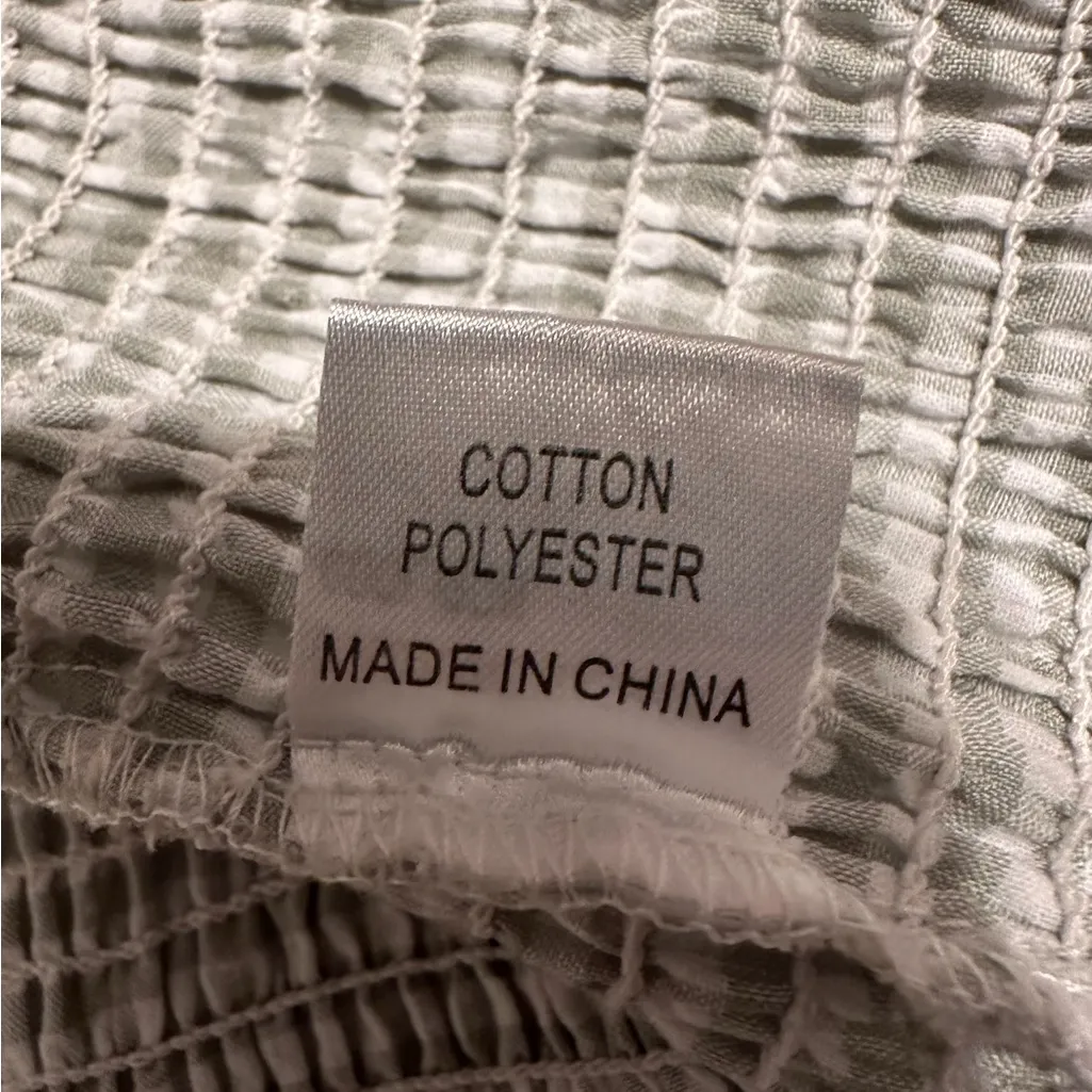 Princess Polly Korina Mini Dress in Gingham Green White Size US 4 - Image 9