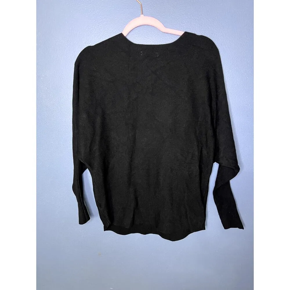 RARE! Zannza Couture Shoe Sweater Women's Size Large Poncho Laced up High Heel Black - Image 2