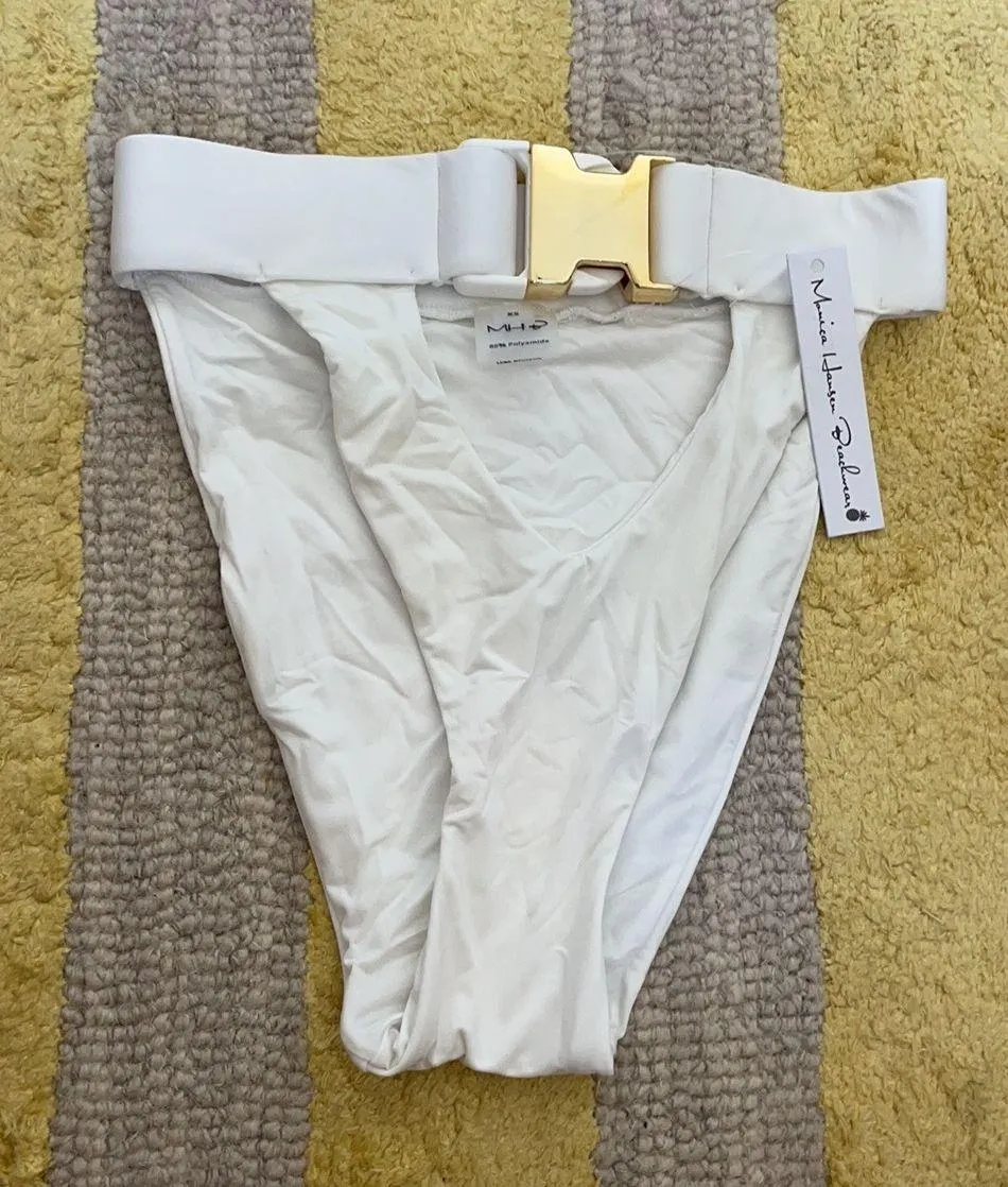 Revolve Monica Hansen Beachwear bikini bottom white XSmall - Image 5