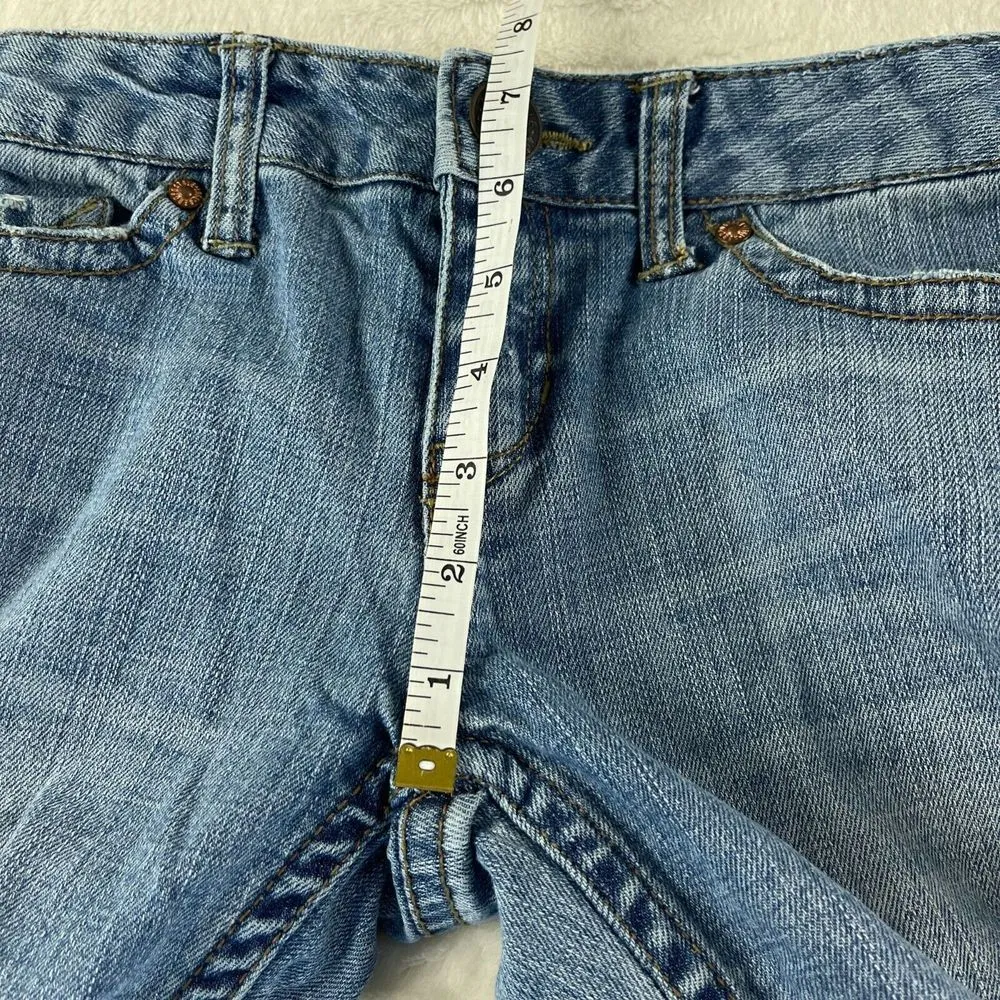 Aeropostale Y2K Hailey Skinny Flare Jeans Womens Sz 1 2 Blue Low Rise 28x31 TALL - Image 6