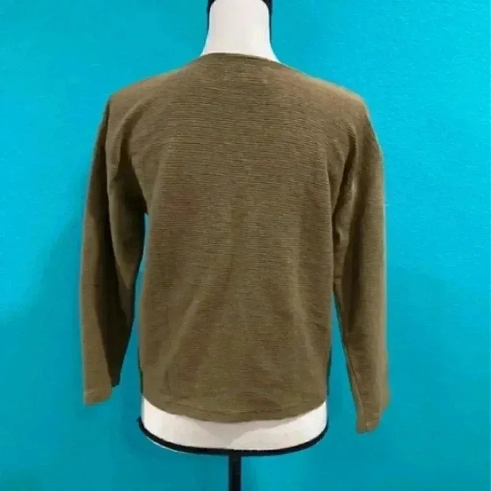 New with tags madewell texture and thread knit tie front sweater in size small - Image 6