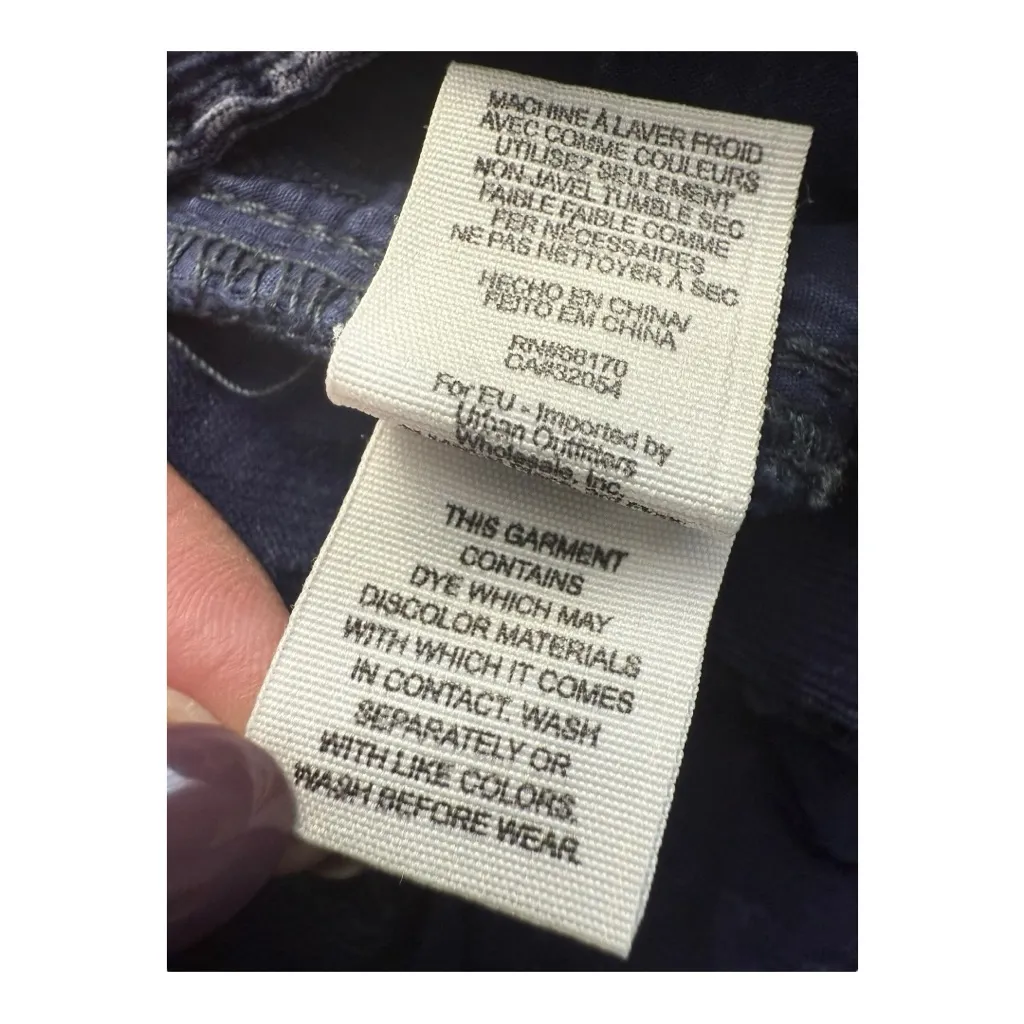 Free People Acid Wash Corduroy Skinny Pants Blue Size 29 - Image 10