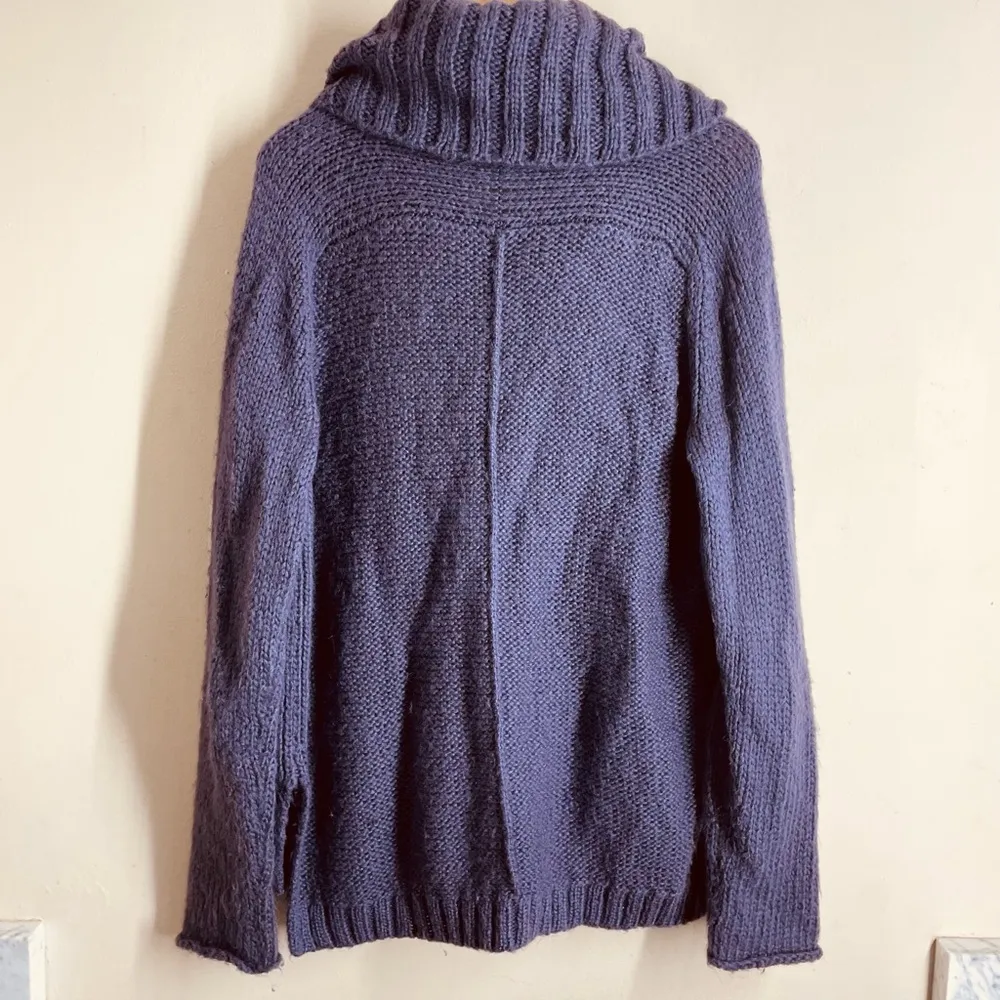 Wooden Ships Mohair Wool Blend Cowl Neck Sweater Purple size S/M - Image 2