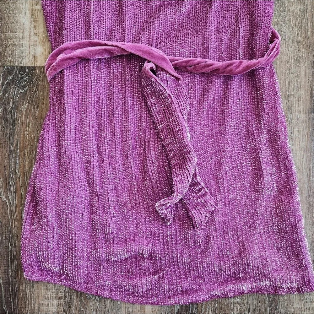 Retrofete Ella Sequin Dress in Lavender Purple/Pink Size XXL One Shoulder NWT - Image 5