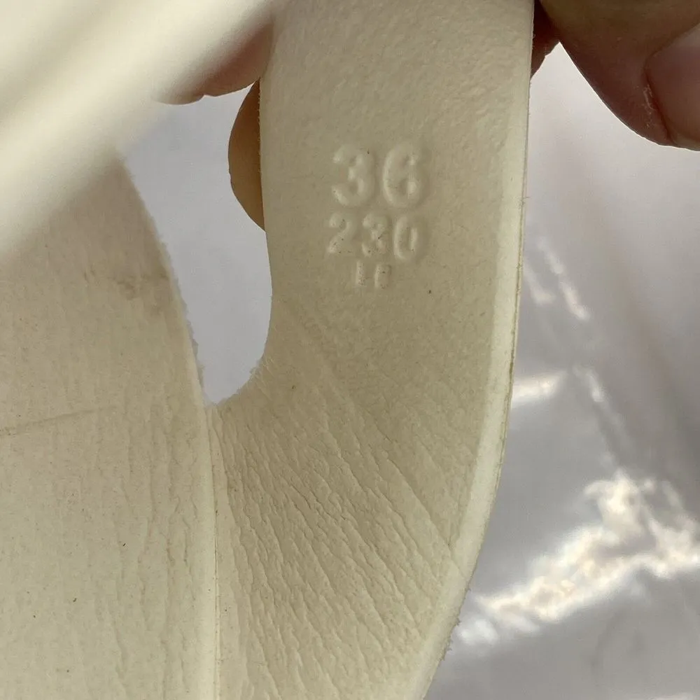 Birkenstock White Gizeh EVA Rubber Toe Sandals Slides Shoes Women's Size 36 US 5 - Image 9