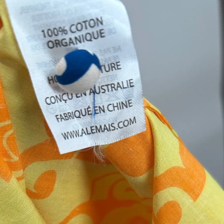 ALEMAIS Louise Shirt Dress Colorblock Organic Cotton Belted Maxi Midi Button 2 Yellow - Image 6