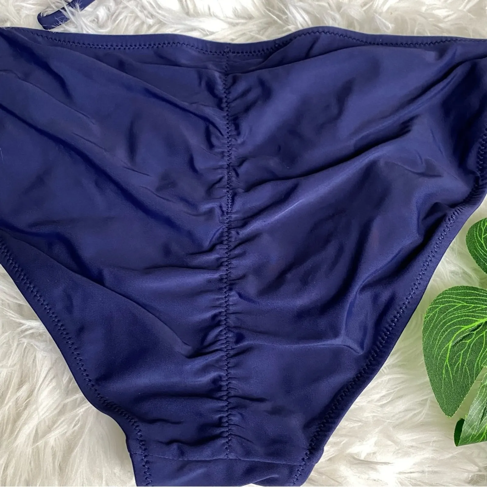 SHEKINI Women's Triangle Low Waisted String Bikini Size XL New Blue - Image 8