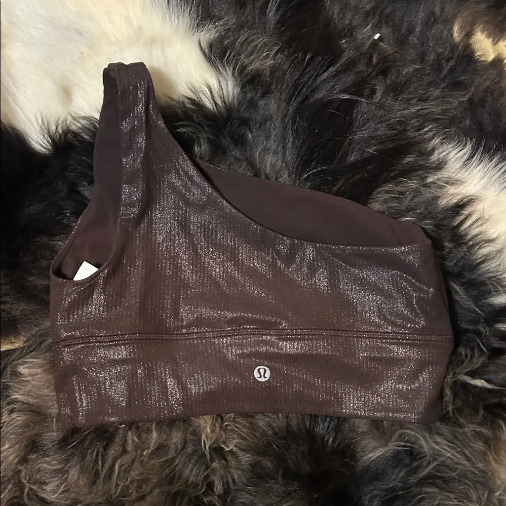 Lululemon Align Asymmetrical Ribbed Bra *Light Support A/B Cup Shine Espresso - Image 4