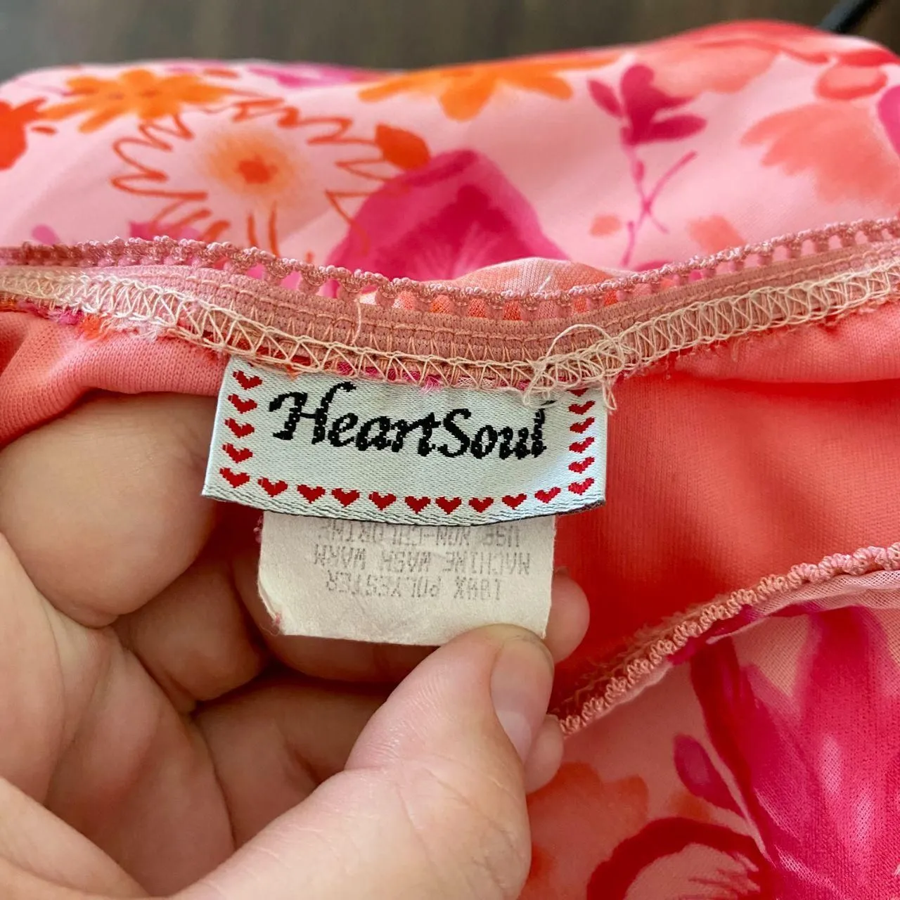 Heart Soul Early 2000's Asymmetric Pink Orange Floral Handkerchief Mesh Skirt S - Image 6