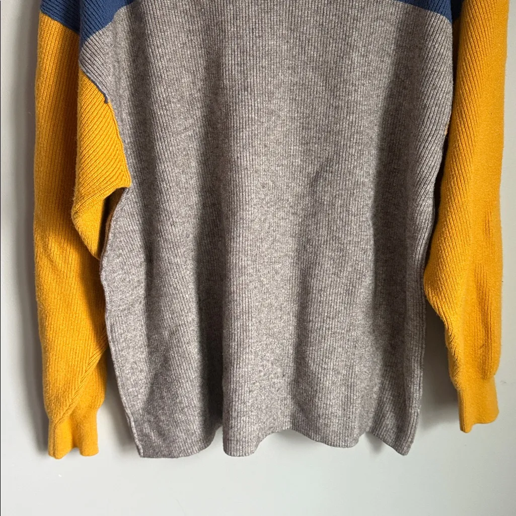 Free People Softly Structured Color Block Sweater Large - Image 5