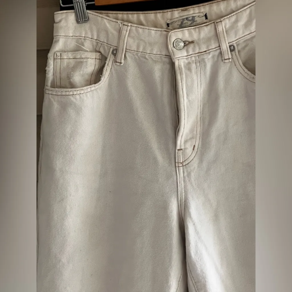 We The Free By Free People Ranger Ripped Crop Wide Leg Jeans In Size 29 - Image 10