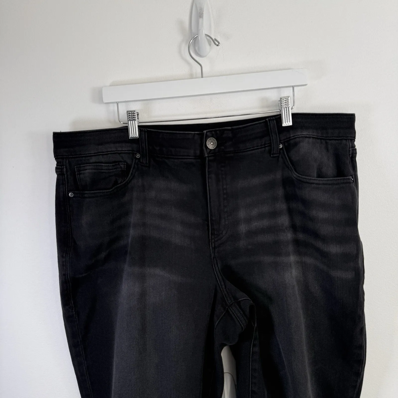 Lularoe Magic Waist Black Skinny Leg Jeans High Rise Stretch Denim Womens 40 - Image 2