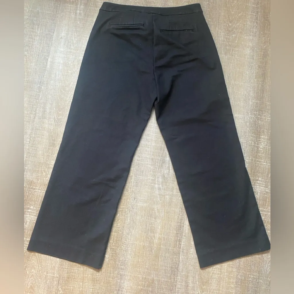 Boden Richmond Wide Leg Crop Pants Chinos Cropped Trousers Black Womens 8 Career - Image 10