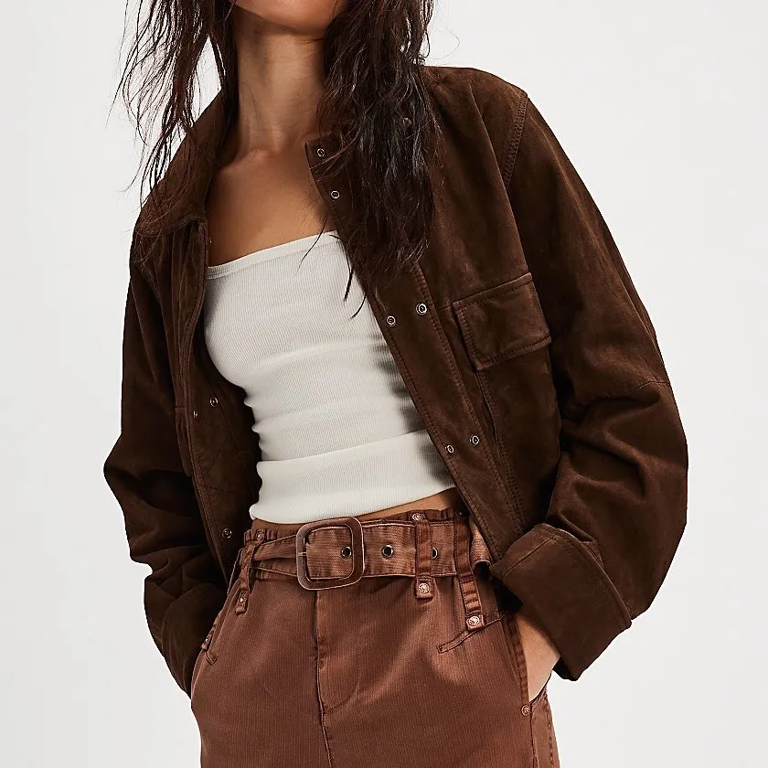 NWT Free People Free People x Yellowstone Suzy Suede Jacket in Brown - Image 2