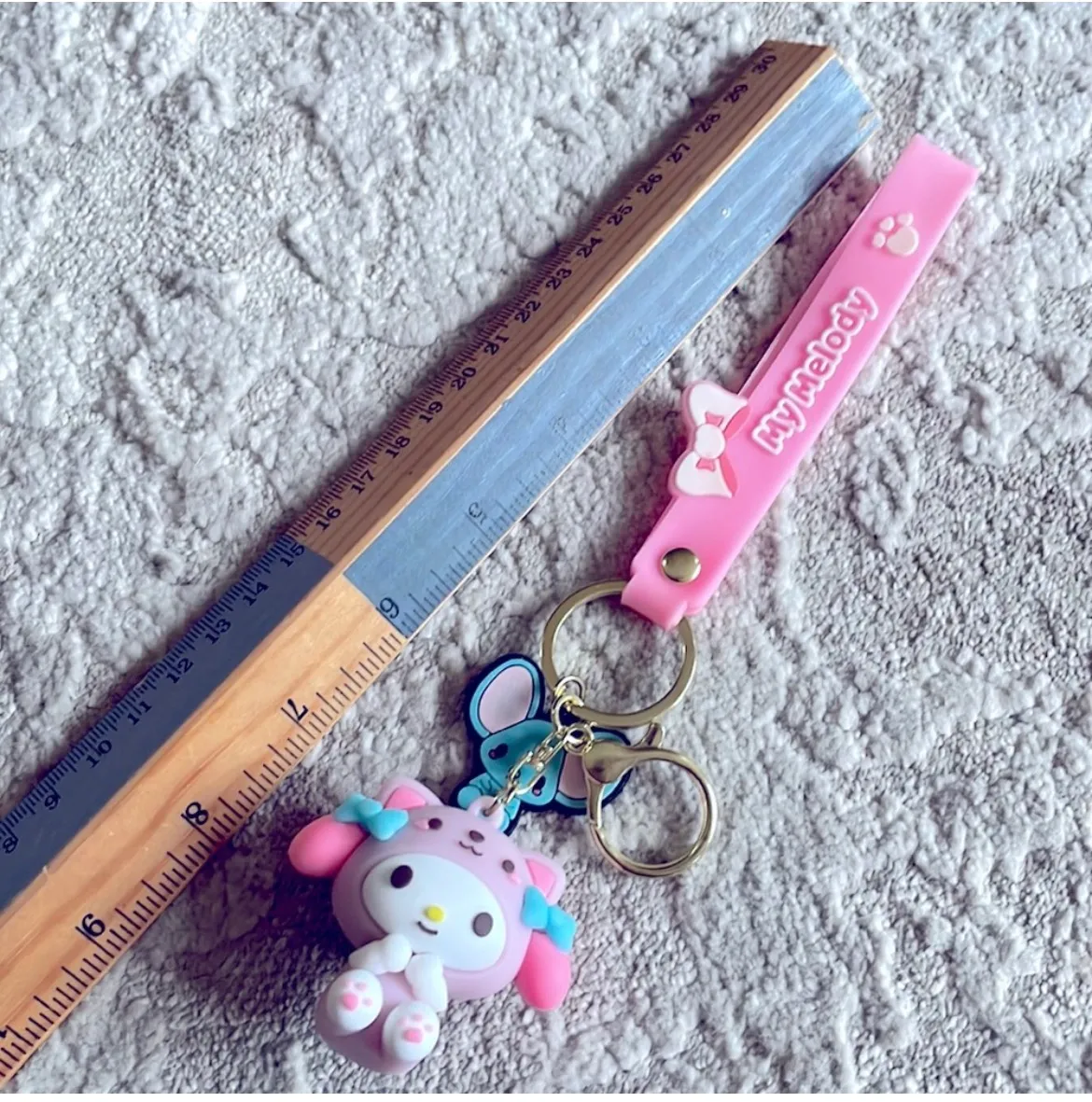 Hello Kitty Hello- My Melody Action Figural Model Key Ring - Image 6