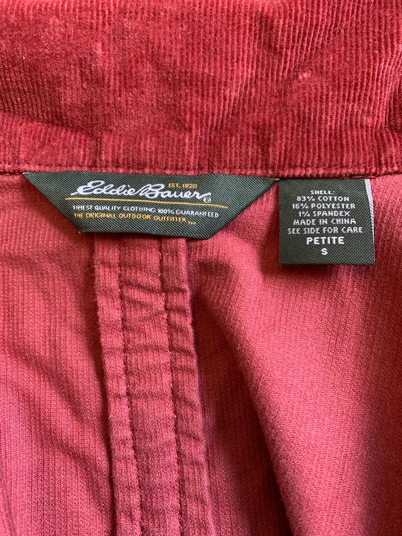 Eddie Bauer Red Corduroy Jacket - Image 3