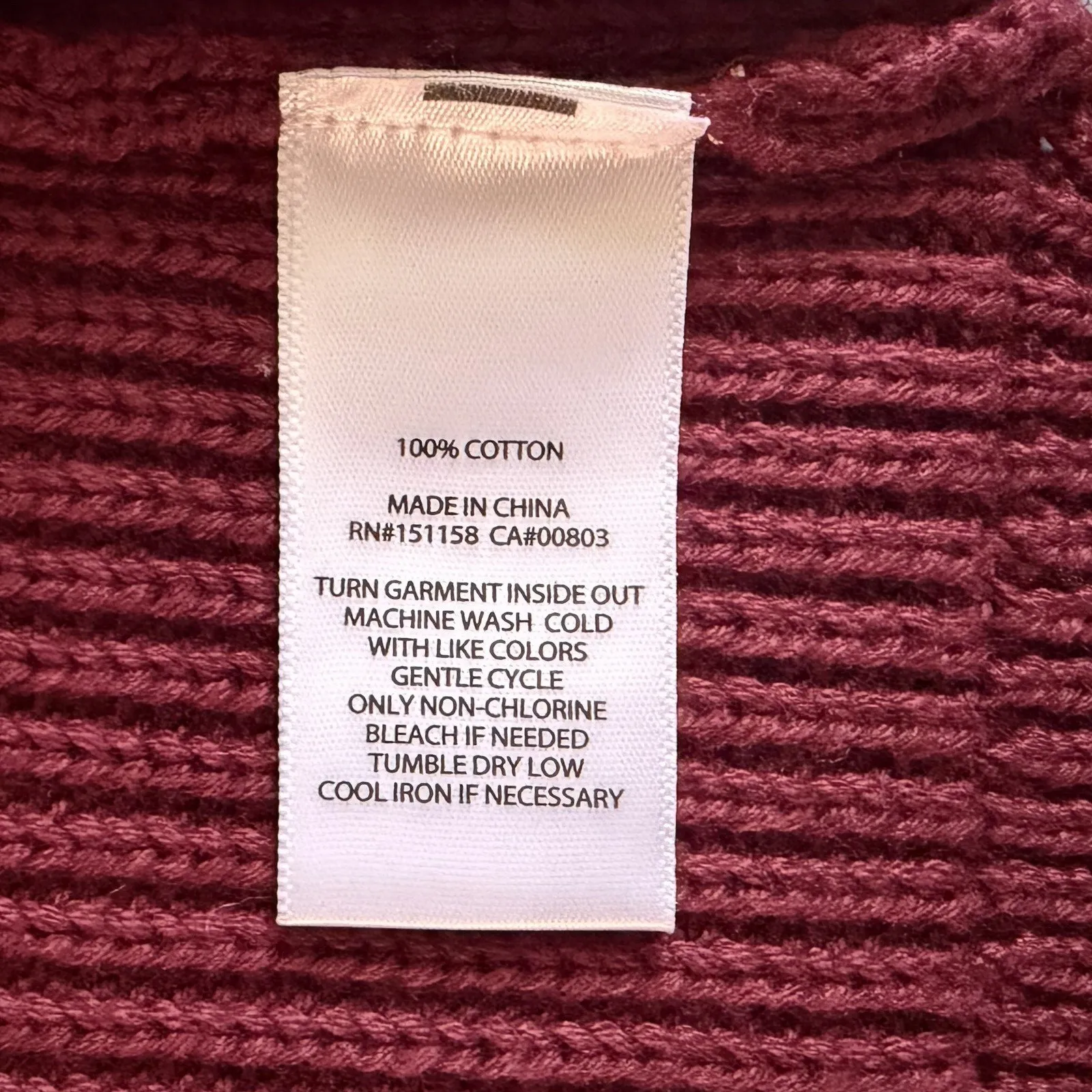 NWT 525 America Demi High Crewneck Cotton Oxblood Red Tank Vest - Image 5