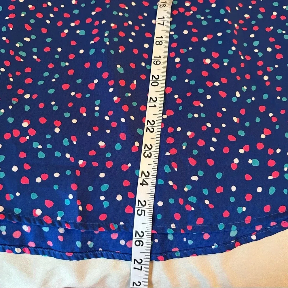 Andree by Unit Blue Pink Polka Dot Ruffle Cap Sleeve Women’s S Flowy Lightweight - Image 9