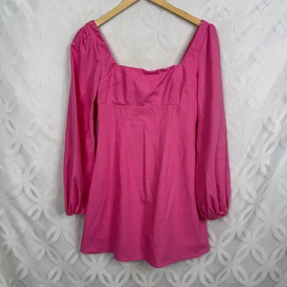 Princess‎ Polly Hastings Long Sleeve Mini Dress Pink Size 2 - Image 6
