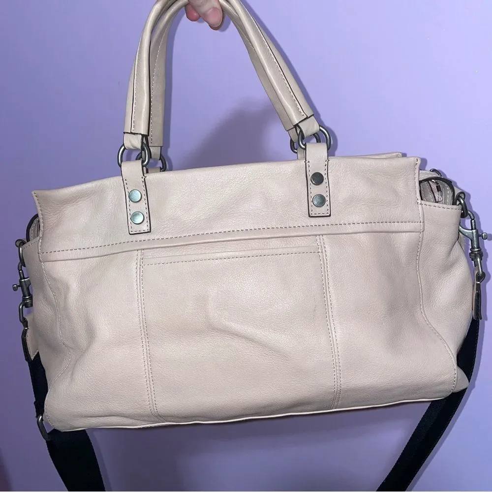 Aimee Kestenberg QVC Feel The Energy Pink Leather Satchel Crossbody Tote Purse - Image 4