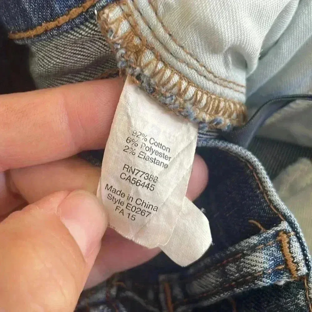 Madewell Skinny Skinny Jeans in Edmonton Wash Slight Distressed Sz 26 - Image 9