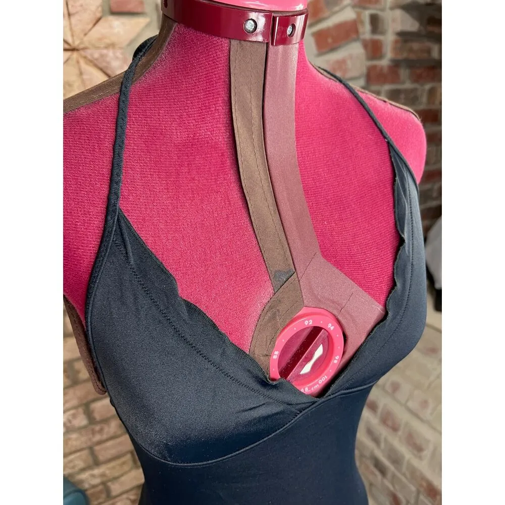 J crew swimsuit one piece deep V black - Image 3