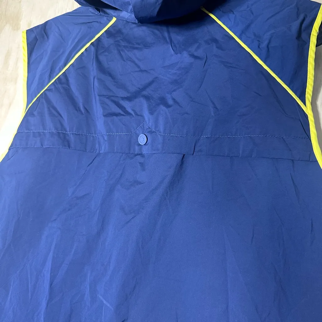 Hunter Brand Full Zip XLarge Hooded Navy Windbreaker Vest Jacket - Image 10