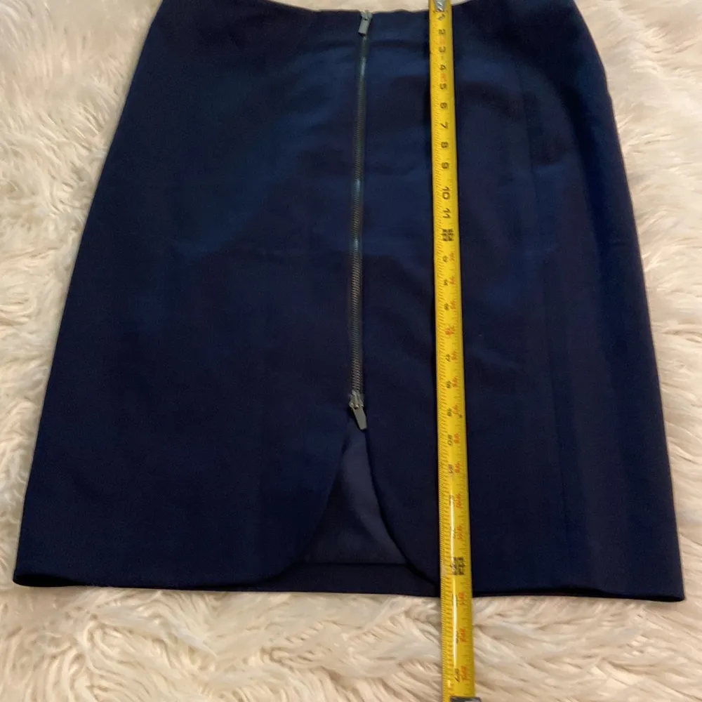 Ann Taylor Navy Blue Skirt size 12 waist 34” brand new with tag zipper in front - Image 6